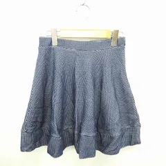 ローズバッド ROSE BUD スカート フレア ミニ サイドジップ 総柄 綿 コットン F 紫 白 パープル ホワイト /TT23のサムネイル