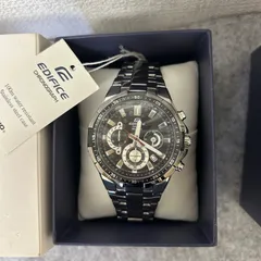 【美品/箱・タグ付】カシオ EDIFICE エディフィス EFR-554D-1A クロノグラフ 腕時計 ブラック シルバーのサムネイル