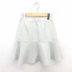 スピック＆スパン ノーブル Spick&Span Noble スカート フレア ひざ丈 バックジップ 無地 シンプル 薄手 薄緑 ミントグリーン /TT44のサムネイル