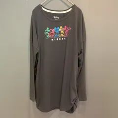 Disney ディズニー 9483-6610 ロングスリーブ ロゴ Tシャツ トップス 長袖 ブラック【中古】 レディースのサムネイル