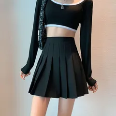 フレア ミニスカート プリーツ インナーパンツ付き ハイウエスト ダンス 発表会 体育祭 Aライン テニス