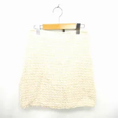 ドレステリア DRESSTERIOR スカート 台形 ミニ バックジップ ラメ 36 ライトベージュ 薄茶 /TT34のサムネイル