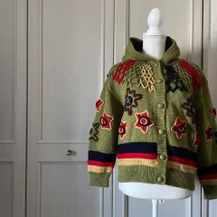 希少　i.s.　アイエス　ISSEY MIYAKE イッセイミヤケ tsumori chisato ツモリチサト　 ニット 長袖　総柄 刺繍　花柄　長袖　セーター　羽織　お呼ばれ　デート　オフィスカジュアル　食事会　可愛い　立体のサムネイル