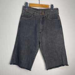 Wrangler ラングラー デニムハーフパンツ カットオフ ブラックデニム ワイド アメカジ ストリート 日本製 サイズ40　NC3