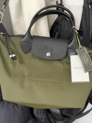 【新品】LONGCHAMP ロンシャン ルプリアージュエナジー トップハンドル ショルダーバッグ 通勤普段使い万能 XS/S/M  オリーブグリーン