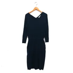 ビーミングバイビームス B:MING LIFE STORE by BEAMS リブ ニット ワンピース 長袖 ロング Vネック 無地 M グリーン 緑 /FT18のサムネイル