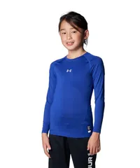 アンダーアーマー(UNDER ARMOUR) UAヒートギアアーマー コンプレッション ロングスリーブ クルーネック シャツ ロイヤル 1384752-400のサムネイル