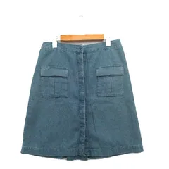 アーペーセー A.P.C. デニム 台形 スカート ミニ コットン シンプル XS ブルー 青 /KT9のサムネイル
