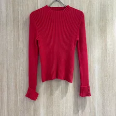 POLO JEANS CO.RALPH LAUREN モックネックリブニットセーター レッド サイズM ［G0578］のサムネイル