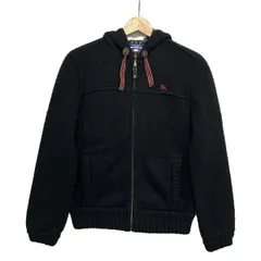 Burberry Blue Label(バーバリーブルーレーベル) ブルゾン サイズ38 M レディース - 黒 長袖/ニット/ジップアップ/秋/冬のサムネイル