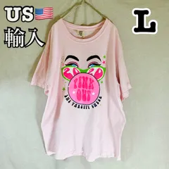 US古着　Comfort Colors LHS VARSITY CHEER ピンクアウト グラフィックTシャツ　ピンク　Lサイズ　US0044のサムネイル