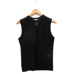 ソブ sov. ダブスタ カットソー Tシャツ ノースリーブ メッシュ レース 38 ブラック 黒 /KT20のサムネイル