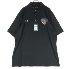 未使用 UNDER ARMOUR アンダーアーマー サントリーサンバーズ大阪 半袖 ボタンダウン ポロシャツ XXL ブラック メンズ 古着のサムネイル