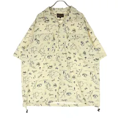 美品 PENDLETON ペンドルトン アウトドア柄 半袖 オープンカラー シャツ L ライトベージュ ドロスト 胸ポケット オーバーサイズ メンズ 古着のサムネイル