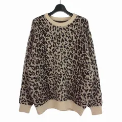 ワコマリア WACKO MARIA 25AW LEOPARD MOHAIR CREW NECK SWEATER レオパードモヘヤクルーネック ニット セーター L アイボリー 25FW-WMK-KN07のサムネイル