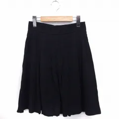 ポール&ジョー シスター PAUL&JOE SISTER スカート プリーツ切替 ひざ丈 無地 シンプル 綿 36 ブラック 黒 /FT24のサムネイル
