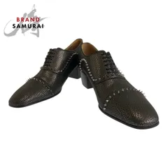 超美品 Christian Louboutin クリスチャンルブタン イートン スタッズ サイズ40 メタリックブラウン レザー ドレスシューズ 504493【中古】のサムネイル