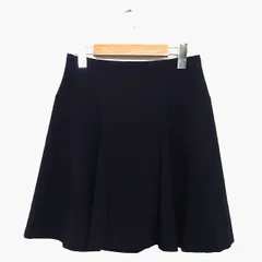 B&Y ユナイテッドアローズ BEAUTY&YOUTH ビューティー&ユース フレア スカート ミニ 無地 シンプル 厚手 S ブラック 黒 /HT14のサムネイル