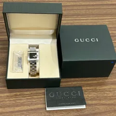 (b423)【売り尽くし】稼動品 GUCCI グッチ 3600L 黒文字盤クォーツ時計 腕時計 レディース 箱付きのサムネイル