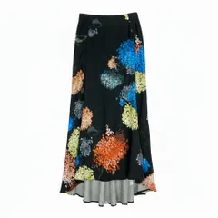 Eb10 【新品保管品】ROCHAS ロシャス 2024 フローラルプリント フレアスカート 38サイズ ブラック レディース 女性用k02ik02iのサムネイル