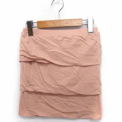 グリード インターナショナル GREED International スカート ティアード タイト ミニ コットン 綿 S ベージュ /FT2のサムネイル