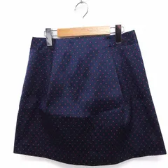 スピック＆スパン ノーブル Spick&Span Noble スカート 総柄 台形 ミニ ジップ 40 ネイビー 紺 /FT43のサムネイル