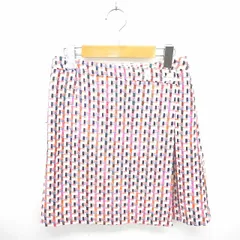 カージュ Khaju スカート 台形 ラップ 巻き ミニ チェック 厚手 26 白 ホワイト ピンク /TT16のサムネイル