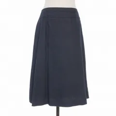 マーガレットハウエル MARGARET HOWELL リネン フレアスカート ひざ丈 II ネイビー 紺 578-132014のサムネイル