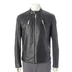 メゾンマルジェラ 16SS 牛革 八の字 ハの字 5ZIP ライダースジャケット アウター ブラック 50【中古】のサムネイル
