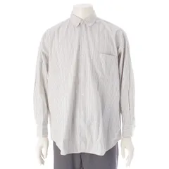 コムデギャルソンオムプリュス e80s 80s コットン ドット ストライプ 長袖シャツ トップス AD表記無し PB-110190 ホワイト グレー【中古】のサムネイル