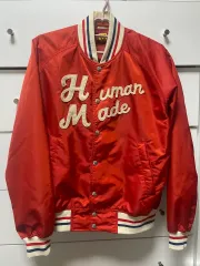 HUMAN MADE ヒューマンメイド ナイロン スタジアム ジャケット レッド Sのサムネイル