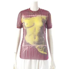 ジャンポールゴルチエ 1999 90s MILO VENUS ミロのヴィーナス パワーネット 半袖Ｔシャツ トップス パープル イエロー 40【中古】のサムネイル