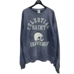 SAINT MICHAEL SKULL USED CREW NECK SWEAT クラッシュ加工プリントクルーネックスウェットシャツ SM-A21-0000-027 8071000181787のサムネイル