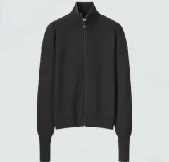 ユニクロU メリノウールジップアップニット フルジップアップ ブラック XXL ルメール UNIQLO Lemaire UNIQLOのサムネイル
