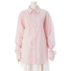 ザロウ ペン シャツ PENN SHIRT コットン ポプリン オーバーサイズ 長袖シャツ トップス 636-W2068 ピンク S【中古】のサムネイル