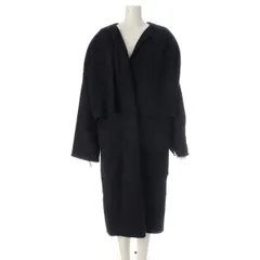 セリーヌ カシミヤ ダブルフェイス ノーカラー ロング コート デザインカラー セパレート 2M9576700 ブラック 34【中古】のサムネイル