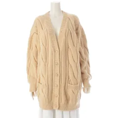 セリーヌ カシミヤ ウール シルク ケーブルニット ロング カーディガン トップス 2AJ36086U.03PA ベージュ S【中古】のサムネイル