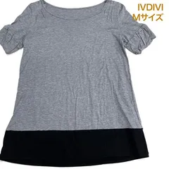 INDIVI バイカラーTシャツ グレー M 日本製 リヨセル綿 インディヴィ #26-0464のサムネイル