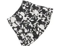 BANANA REPUBLIC バナナリパブリック 花柄 Aライン 台形 スカート size2/黒ｘ白 ■◆ レディースのサムネイル