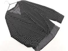 YECCA VECCA イェッカヴェッカ ドット Vネック ラウンドヘム シャツ sizeF/黒 ■◆ レディースのサムネイル