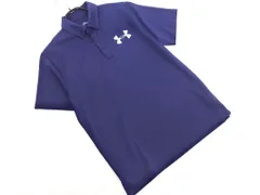 UNDER ARMOUR アンダーアーマー 半袖 ポロシャツ sizeLG/紺 ■◆ メンズのサムネイル