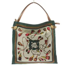 トプカピ TOPKAPI TREASURE マイルドサテン トートバッグ スカーフ柄 緑 グリーン 503-06-50006 /KUのサムネイル