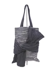 ADORE アドーア 15th ANNIVERSARY リボンモチーフ ジャガード トート バッグ 黒xアイボリー ■■ レディースのサムネイル