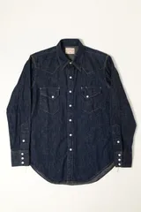 BONCOURA DENIM WESTERN SHIRT ボンクラ デニムウエスタンシャツ インディゴ 38のサムネイル