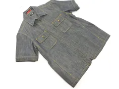 新品 23区 ジップアップ デニム シャツ size48/濃紺 ■◆ メンズのサムネイル