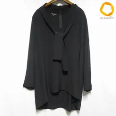 #anc エスカーダ ESCADA シャツ ブラウス 40 黒 シルク ボウタイ バックジップ フォーマル 変形 チュニック レディース [994036]のサムネイル
