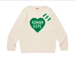 限定モデル HUMAN MADE ヒューマンメイド J-HOPE(ジェイホープ) ニット ハート セーター 白のサムネイル