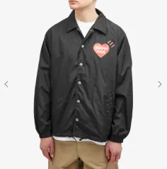 XXL/レア HUMAN MADE(ヒューマンメイド) レッド ハート コーチ ジャケット ブラック (正規品)のサムネイル