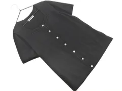 NEWYORKER ニューヨーカー スクエアネック 半袖 カーディガン sizeM/黒 ■◆ レディースのサムネイル