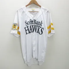 g■ソフトバンクホークス/Softbank HAWKS 応援ユニフォーム/野球【M】白/men's/17【中古】■のサムネイル